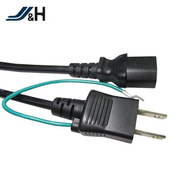 日本市場(chǎng)營(yíng)銷(xiāo)3A 7A 125V日本電源線帶2針插頭